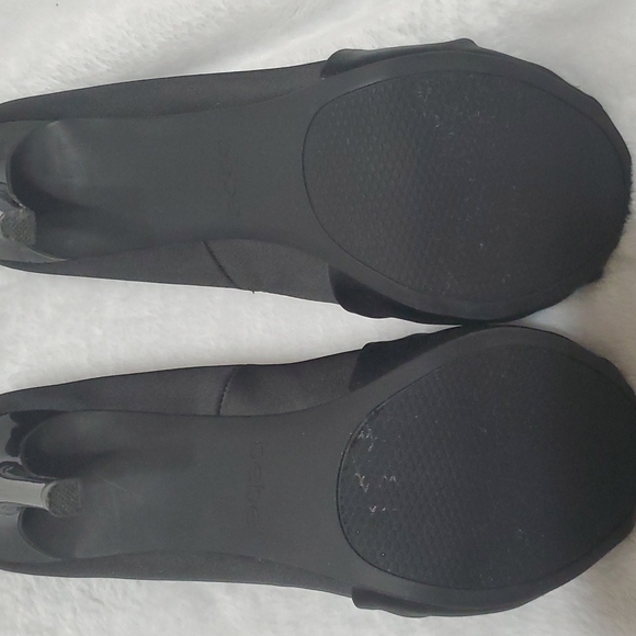 bebe open toe heel shoes sandal 8 black ( Ss11  ) - Picture 5 of 10